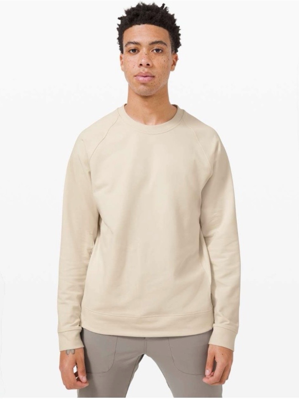 Men's Lululemon City Sweat Crew - White Opal